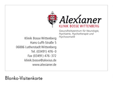 Alexianer Blanko-Visitenkarte Alexianer Blanko-Visitenkarte